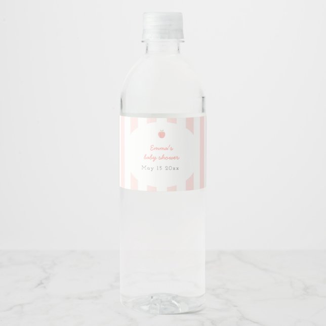Vinho Rótulo da Garrafa de Água Pêssego, cor-de-rosa, ma (Frente)