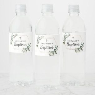 Vinho Rótulo da Garrafa Dourada de Cruzamento do Batismo