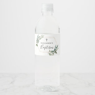 Vinho Rótulo da Garrafa Dourada de Cruzamento do Batismo
