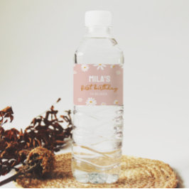 Vinho Rótulo da Garrafa Rosa-Rosa-Rosa de-Margarida de A