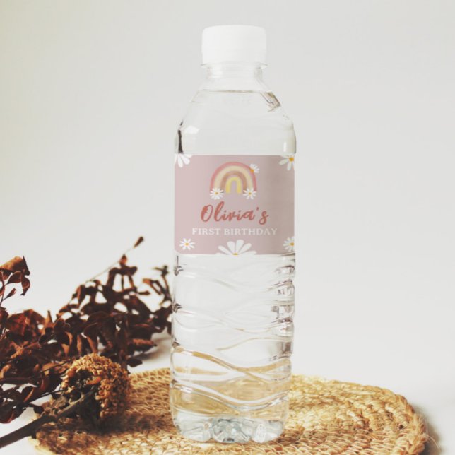 Vinho Rótulo da Garrafa Rosa-Rosa-Rosa de-Margarida de A (Criador carregado)