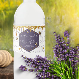 Vinho Rótulo de Garrafa de Água Amado pelas Abelhas e Be