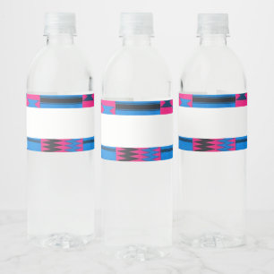 Vinho Rótulo de Garrafa de Água com Impressão Africana