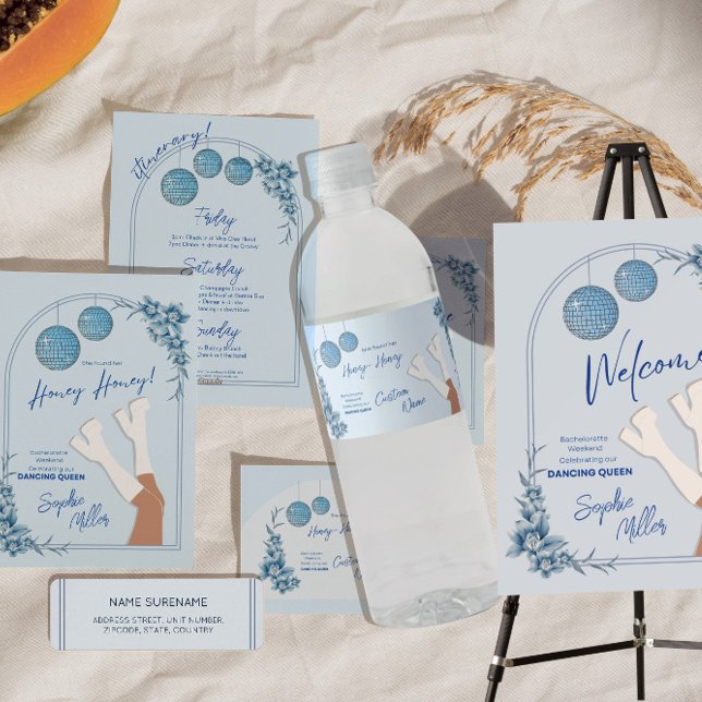 Vinho Rótulo de Garrafa de Água da Rainha Dançante Mamma (Criador carregado)