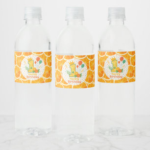 Vinho Rótulo de Garrafa de Água de 1º Aniversário Fatia