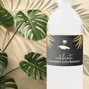 Vinho Rótulo de Garrafa de Água de Aniversário da Ilha d