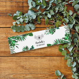 Vinho Rótulo de Garrafa de Água de Aniversário do Urso K