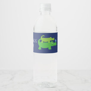 Vinho Rótulo de Garrafa de Água de Bebê Menino Jacaré El