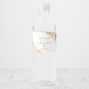 Vinho Rótulo de Garrafa de Água de Chuveiro Boho   Grama