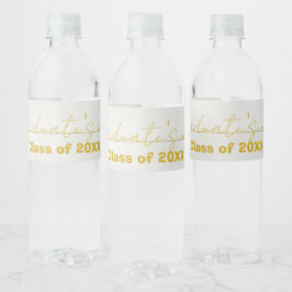 Vinho Rótulo de Garrafa de Água de Formatura em Grafia D