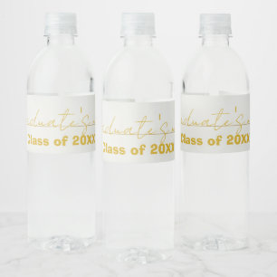 Vinho Rótulo de Garrafa de Água de Formatura em Grafia D