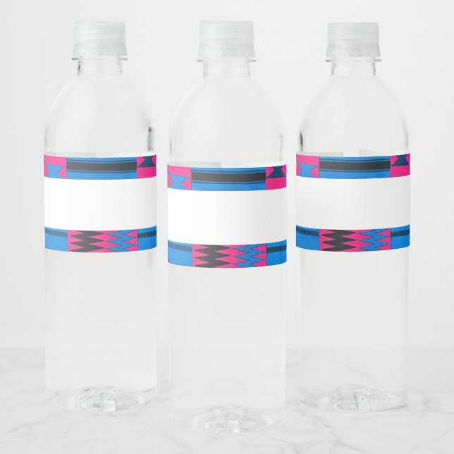 Vinho Rótulo De Garrafa De Água De Impressão Africana (Garrafas)