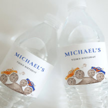 Rótulo de Garrafa de Água de Monstro Divertido