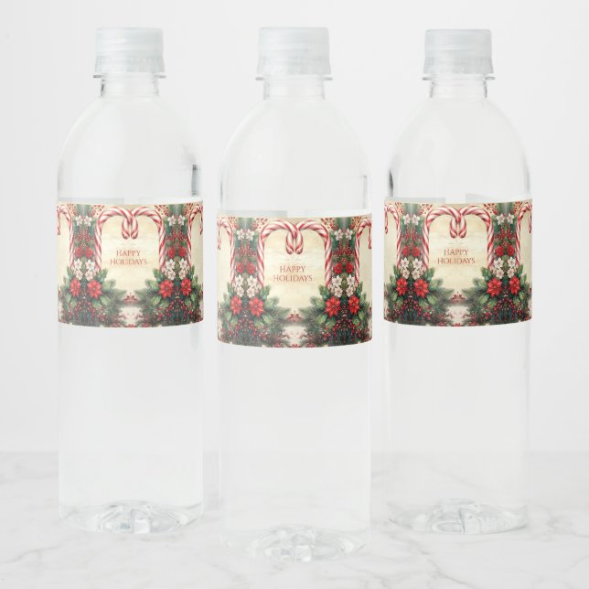 Vinho Rótulo de Garrafa de Água de Natal com Cana-de-Açú (Garrafas)