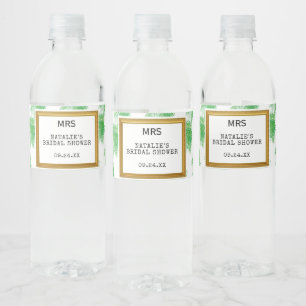 Vinho Rótulo de Garrafa de Água de Noiva Palmeira Tropic