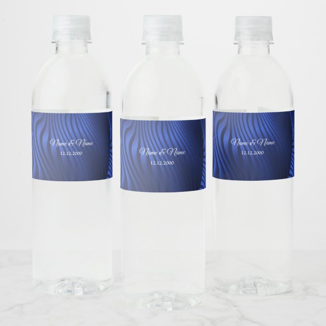 Vinho Rótulo de Garrafa de Água Decorativa Azul Marinho (Garrafas)