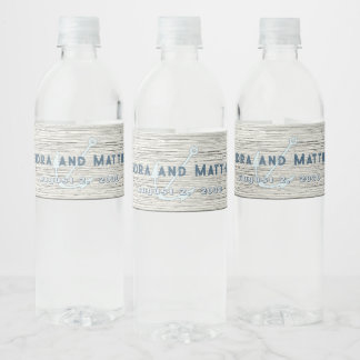 Vinho Rótulo de Garrafa de Água em Tábua de Madeira Bran