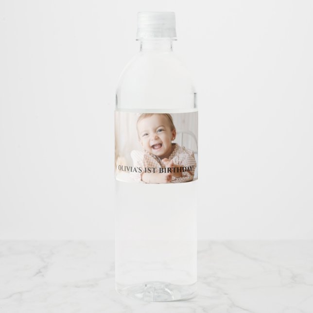 Vinho Rótulo de Garrafa de Água Personalizada Simples (Frente)