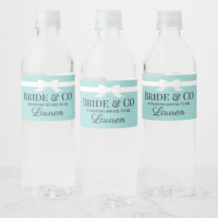 Vinho Rótulo de Garrafa de Bebida Tiffany Inspired Bride