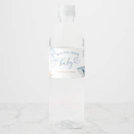 Vinho Rótulo de Garrafa de Verão Azul Oceano Mar Você Em