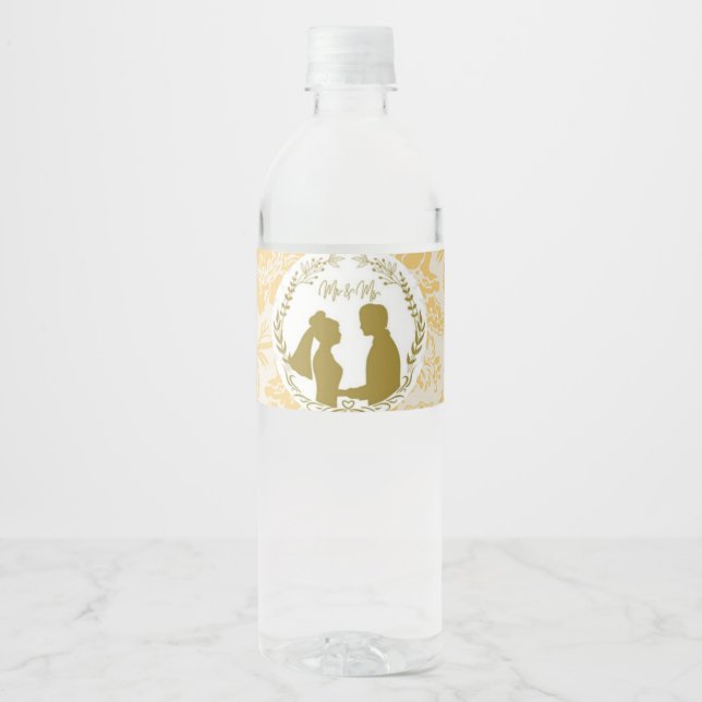 Vinho Rótulo Personalizado de Garrafa de Água com Girass (Frente)