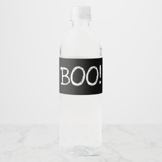 Vinho Rótulo simples da garrafa d'água preta de fantasma