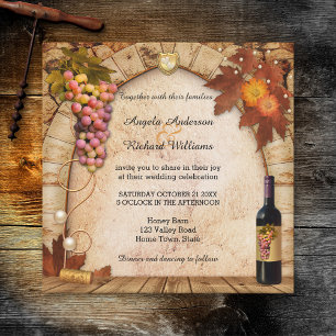 Vinho Russo ou Convite para Casamento Tema Vineyar