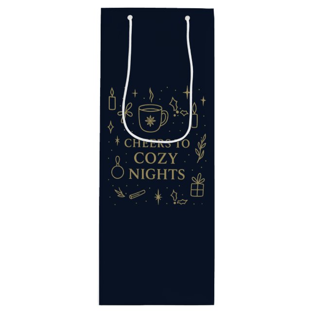 Vinho Sacola de Presentes Cheers para Noites Aconchegant (Frente)