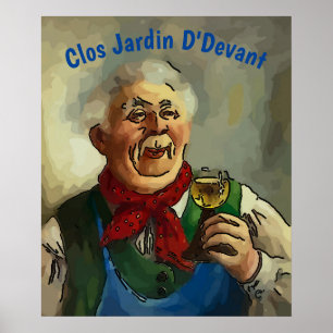 Vinho, texto de edição, Poster