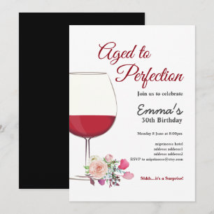 Vinho tinto, convite para vinho, Idade para Perfei