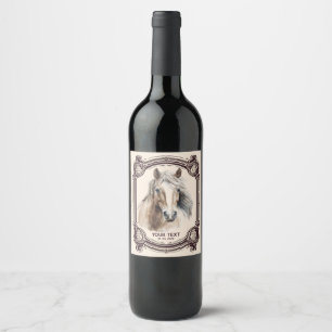 Vinho Tinto Personalizado Com Cavalo na Etiqueta