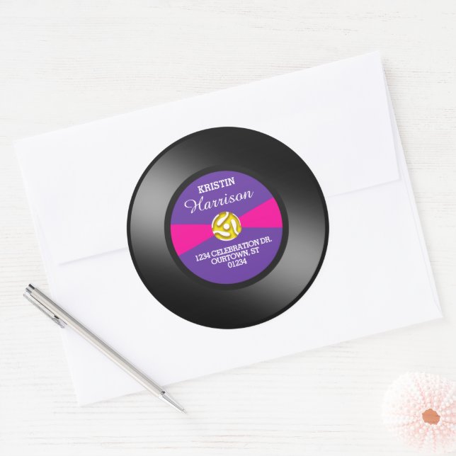 Vinil Etiqueta Roxa Disco de 45 Rotações Endereço  (Envelope)