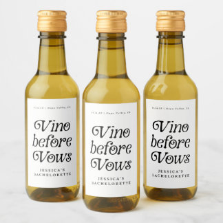 Vino Antes das Vows | Bachelorette retrô mínimo