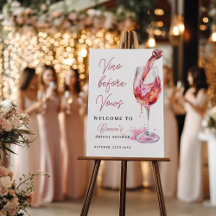 Vino Antes de Vows Chá de panela de vinho Bem-vind