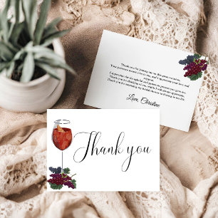 Vino antes do Cartões de agradecimentos do Chá de 