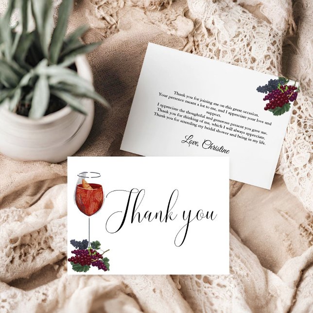 Vino antes do Cartões de agradecimentos do Chá de  (Criador carregado)