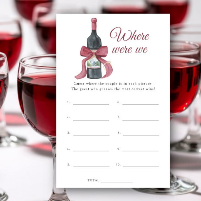 Vino Bridal shower Where were we game (Criador carregado)