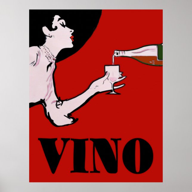 Vino - Posters de dama de vinho (Frente)