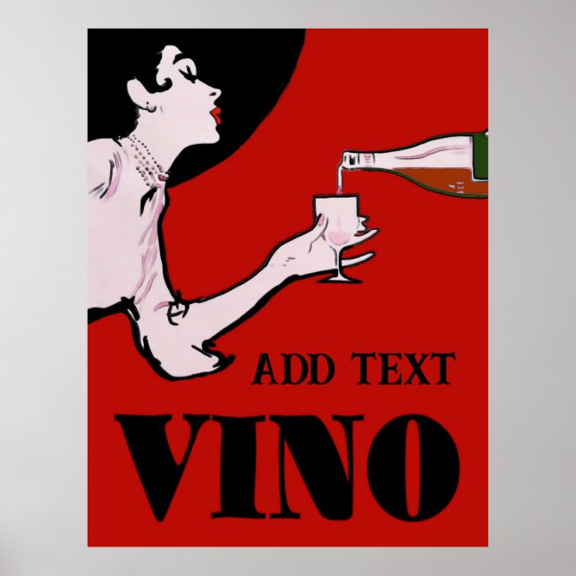 Vino - Posters de dama de vinho (Frente)