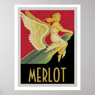 Vino- Posters de Merlot de Vinho, personalizar