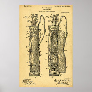 Vintage 1905 Caddie Bag Impressão