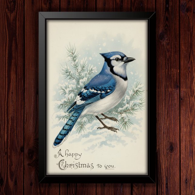 Vintage 1908 Blue Jay Poster Art (Criador carregado)