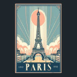 Vintage 1910 Paris Eiffel Tower Art Deco Poster<br><div class="desc">・ Este poster ao estilo Art Deco impressionante apresenta uma representação vintage da Torre Eiffel. As linhas limpas e o design ousado celebram a elegância de Paris, capturando a beleza eterno da arquitetura e do charme da cidade. Perfeito para amantes de Paris, arte viagens vintage, e decoração retrô, esta peça...</div>