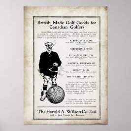 Vintage, 1915, British Made Golf Impressão