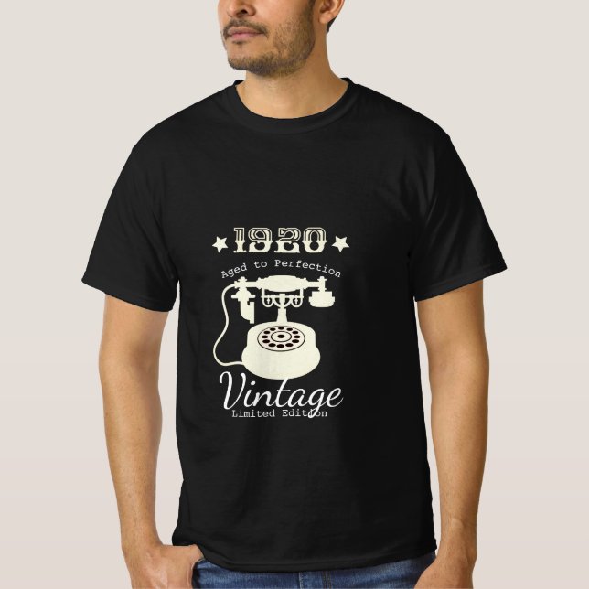 Vintage 1920 Classic Rotary phone T-Shirt (Frente)