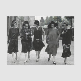 Vintage 1920 Mulheres Papel Tecido