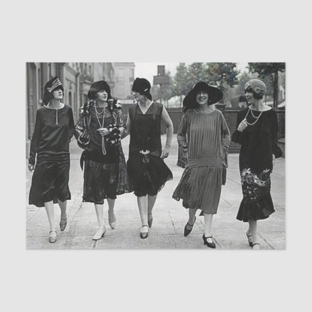 Vintage 1920 Mulheres Papel Tecido (Frente )