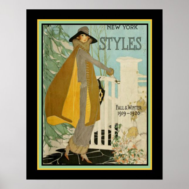 Vintage 1920 New York Styles Poster (Frente)