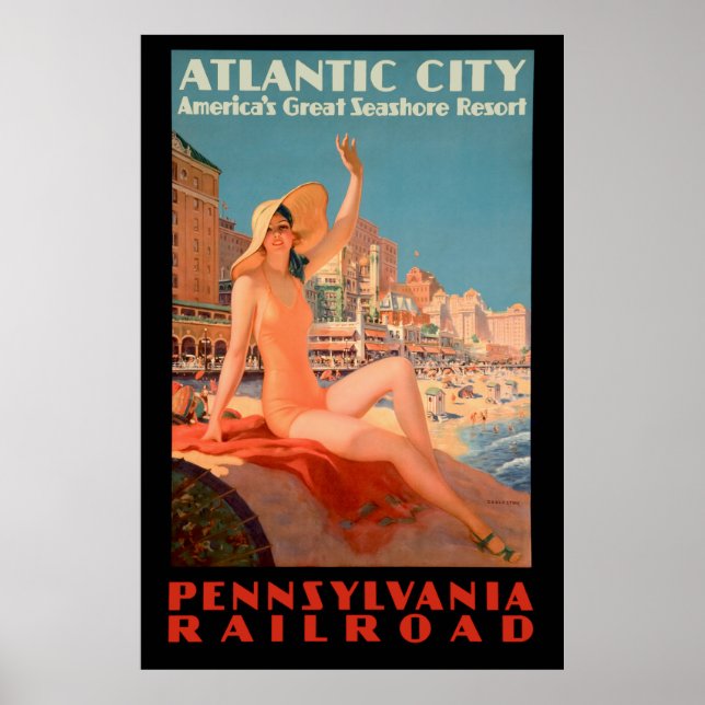 Vintage 1935 - Atlantic City Poster (Frente)