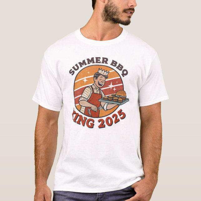 Vintage 1950s BBQ Summer T-Shirt (Frente)